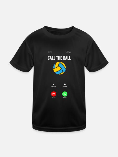 Lustiges Volleyball Geschenk - Kinder Funktions-T-Shirt - Schwarz - Vorne