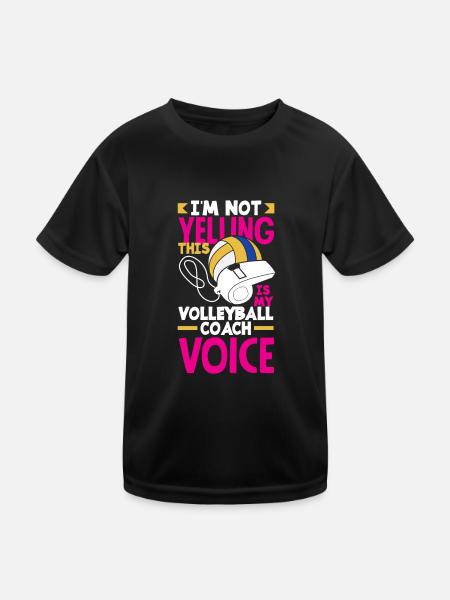Lustiges Volleyball Geschenk - Kinder Funktions-T-Shirt - Schwarz - Vorne