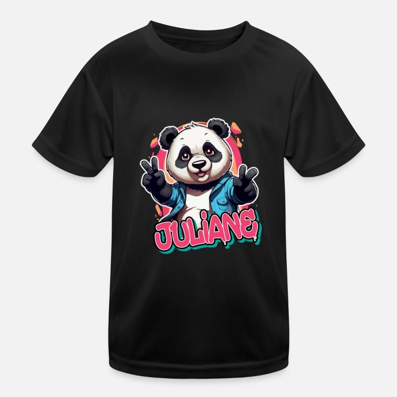 JULIANE - Schöner Mädchen Name mit coolem Panda Kinder Funktions-T-Shirt