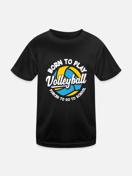 Lustiges Volleyball Geschenk - Kinder Funktions-T-Shirt - Schwarz - Vorne
