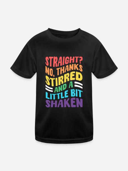 Lustiges Lgbtq-pride-monats-t-shirt - Kinder Funktions-T-Shirt - Schwarz - Vorne
