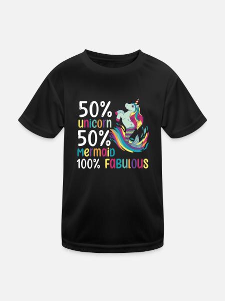LGBTQ Einhorn Pride Month - Kinder Funktions-T-Shirt - Schwarz - Vorne