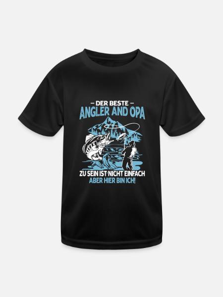 Être le meilleur pêcheur et le meilleur grand-père n’est pas facile - T-shirt sport Enfant - noir - Devant