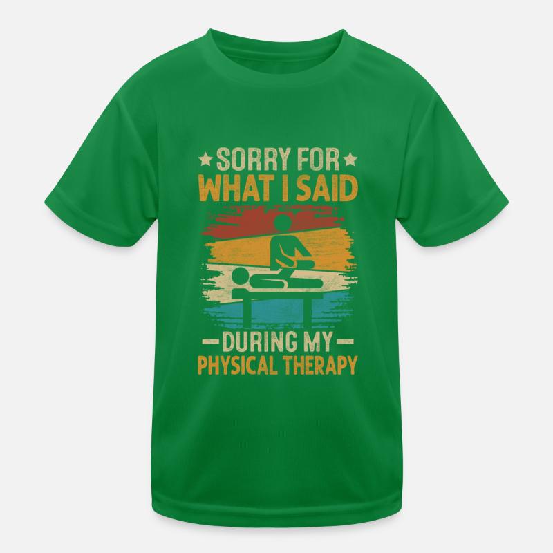 Funny Physical Therapy Knee Operation Post Kids Functional T-Shirt