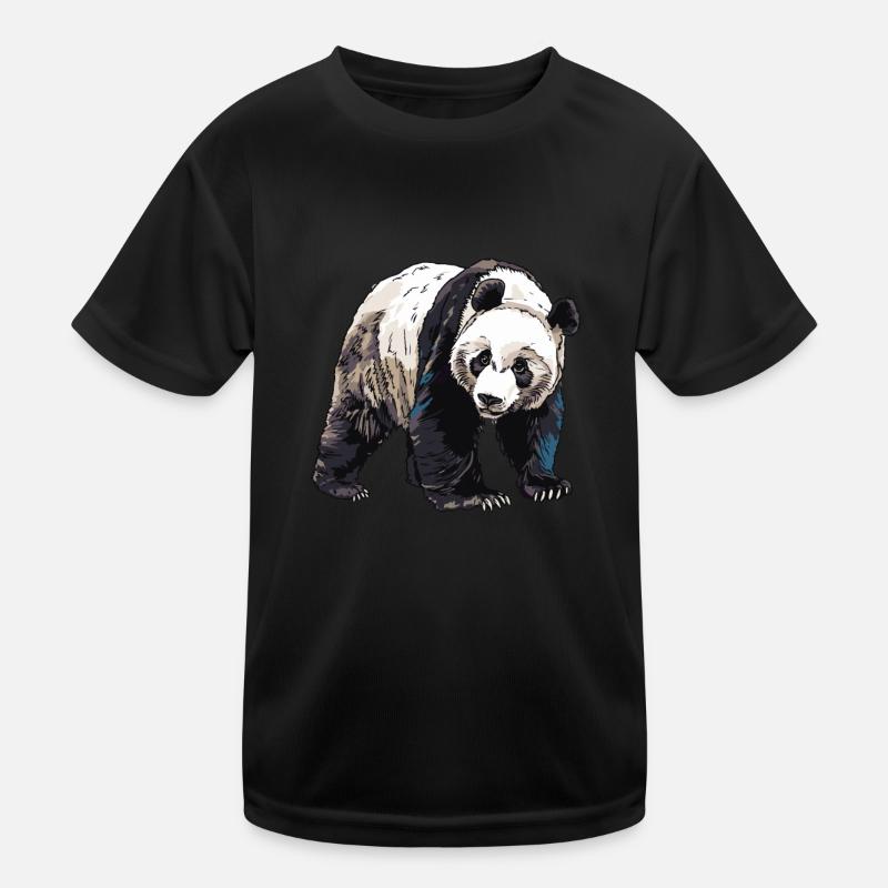 Panda Bear Japanese Giant Panda Kids Functional T-Shirt