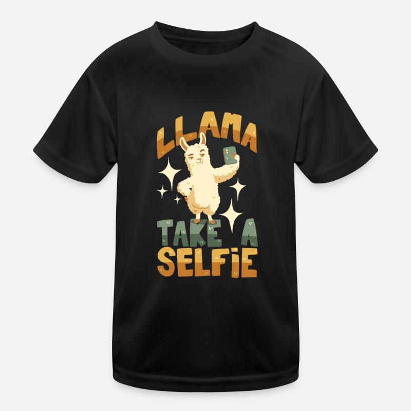 Llama takes a selfie Kids Functional T-Shirt