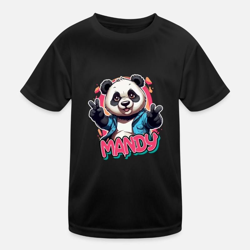 PANDY - Beau nom de fille avec Cool Panda T-shirt sport Enfant