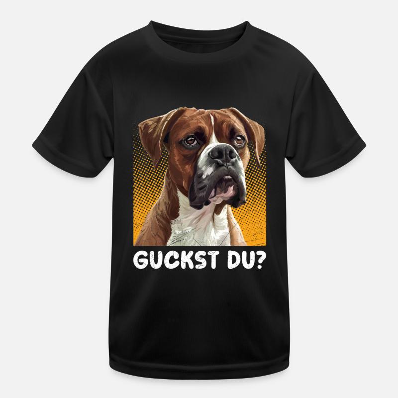 Deutscher Boxer GUCKST DU? Hundebesitzer Boxer Kinder Funktions-T-Shirt