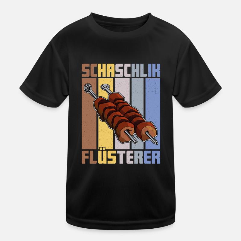 Schaschlik Flüsterer Retro Russland Fleisch Kinder Funktions-T-Shirt