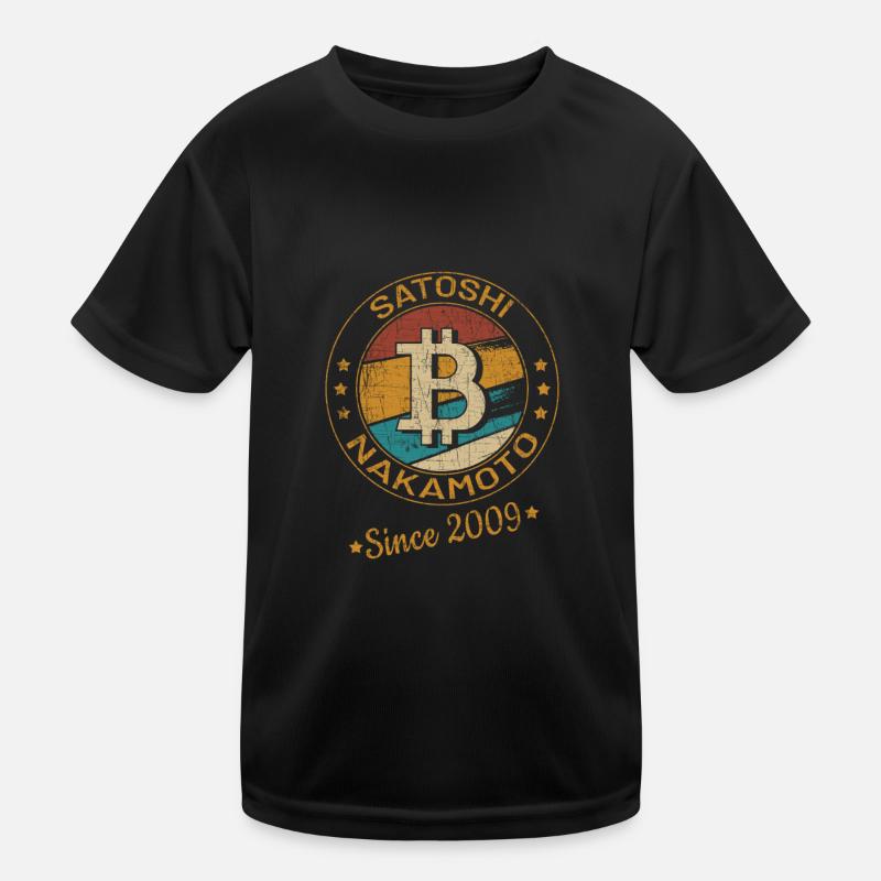 Crypto-monnaie Bitcoin Satoshi Nakamoto depuis 2009 T-shirt sport Enfant