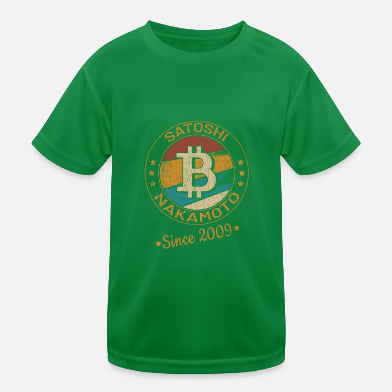 Bitcoin Cryptocurrency Satoshi Nakamoto since 2009 Kids Functional T-Shirt
