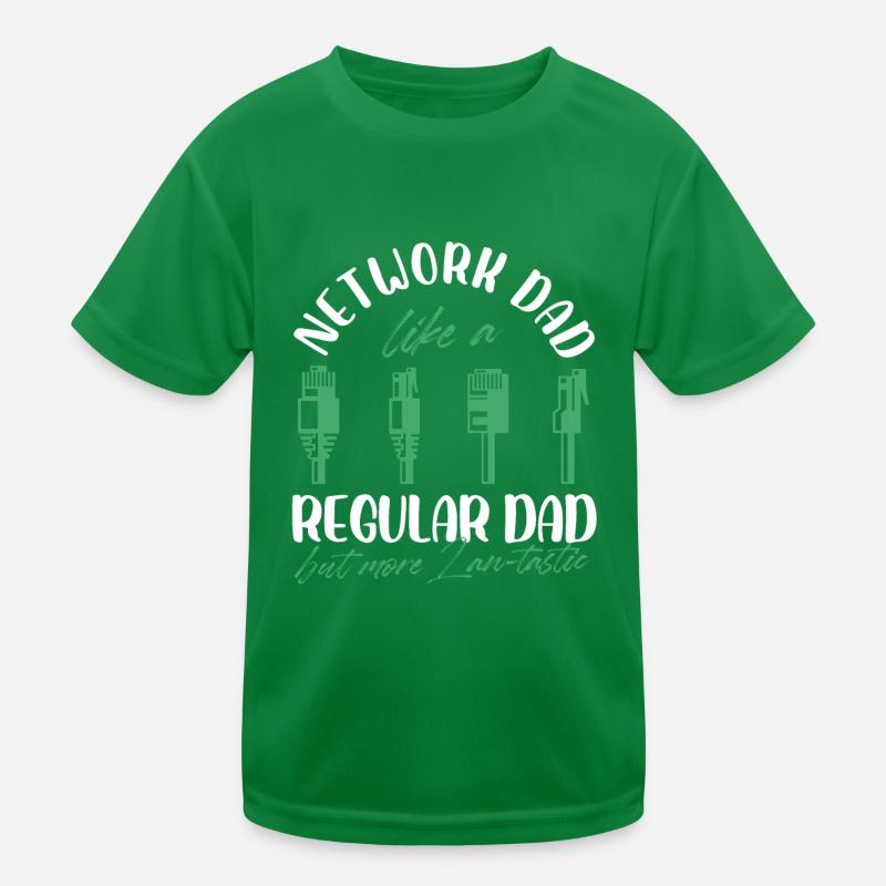 Network Dad Like A Regular Dad But More Lan-Tastic Kinder Funktions-T-Shirt
