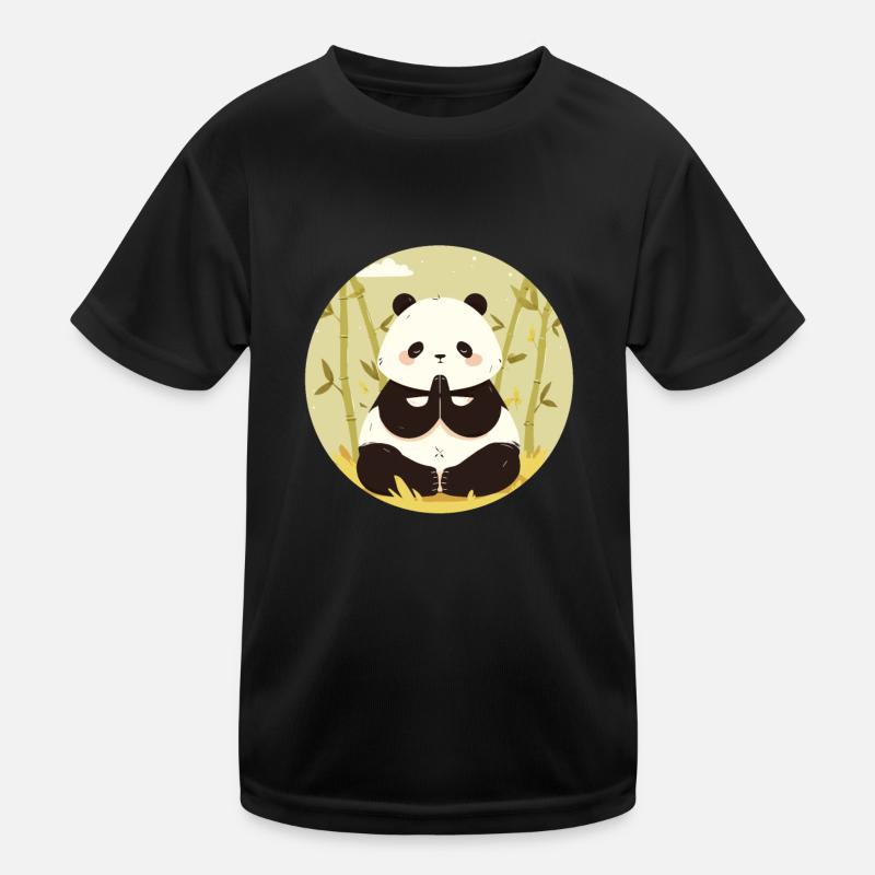 Panda méditant Ours Panda Géant Japonais T-shirt sport Enfant