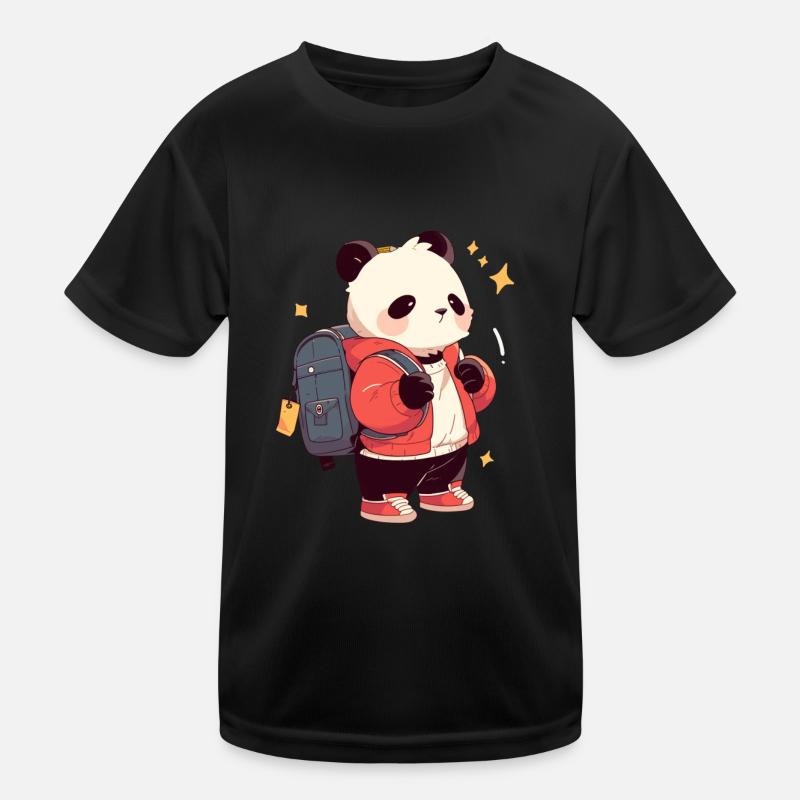 Panda Ours Écolier Panda Géant Japonais T-shirt sport Enfant