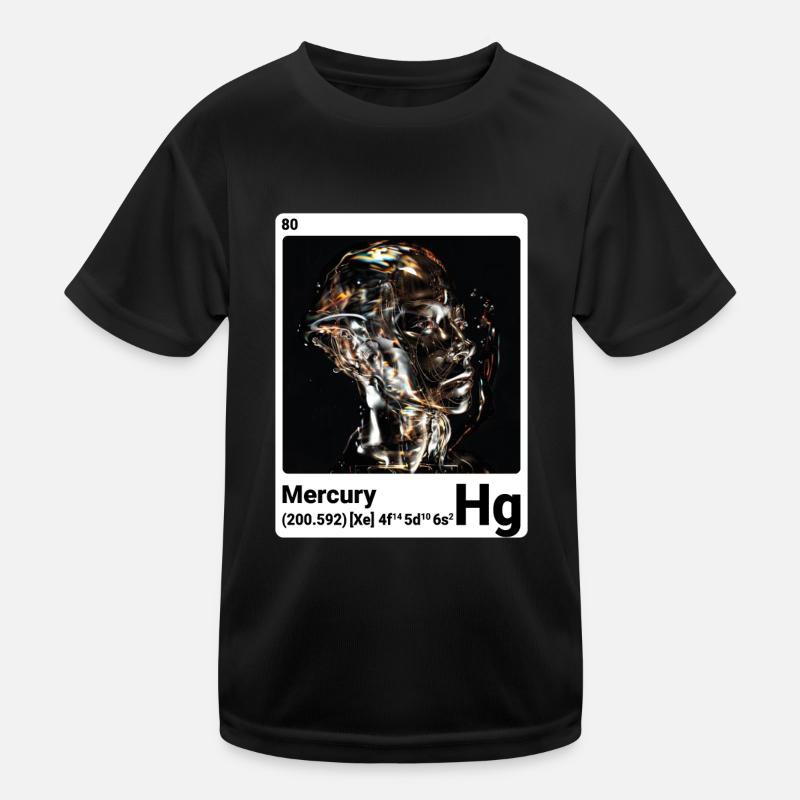 Mercury - Hg - Chemical Element 080 Kids Functional T-Shirt
