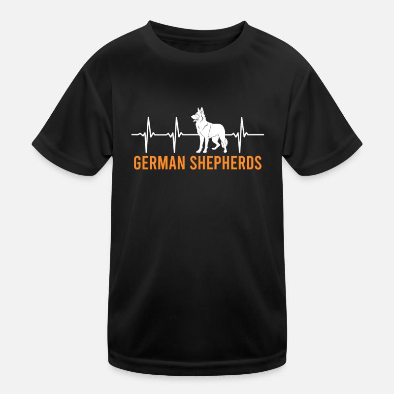 Deutscher Schäferhund HERZSCHLAG German Shepherds Kinder Funktions-T-Shirt