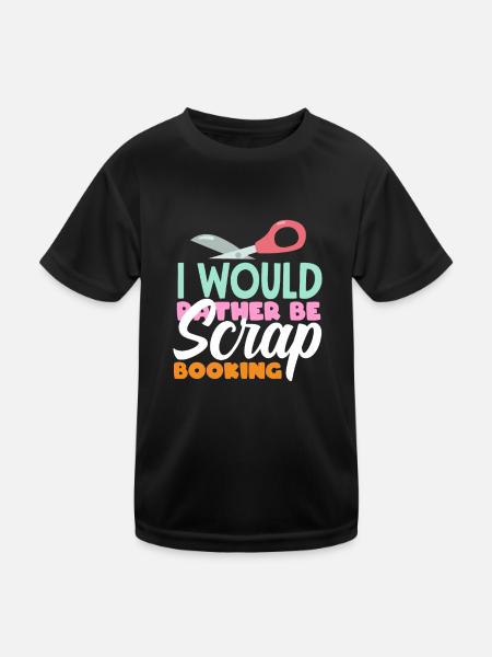 Memory Book, Scrapbook, Scrapbook, Scrapbook, Scrapbook - Kids Functional T-Shirt - black - Front