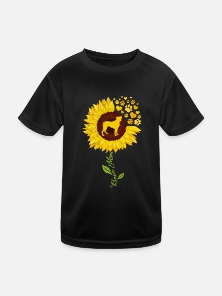 BOXER MAMI Deutscher Boxer Hund Besitzerin - Kinder Funktions-T-Shirt - Schwarz - Vorne