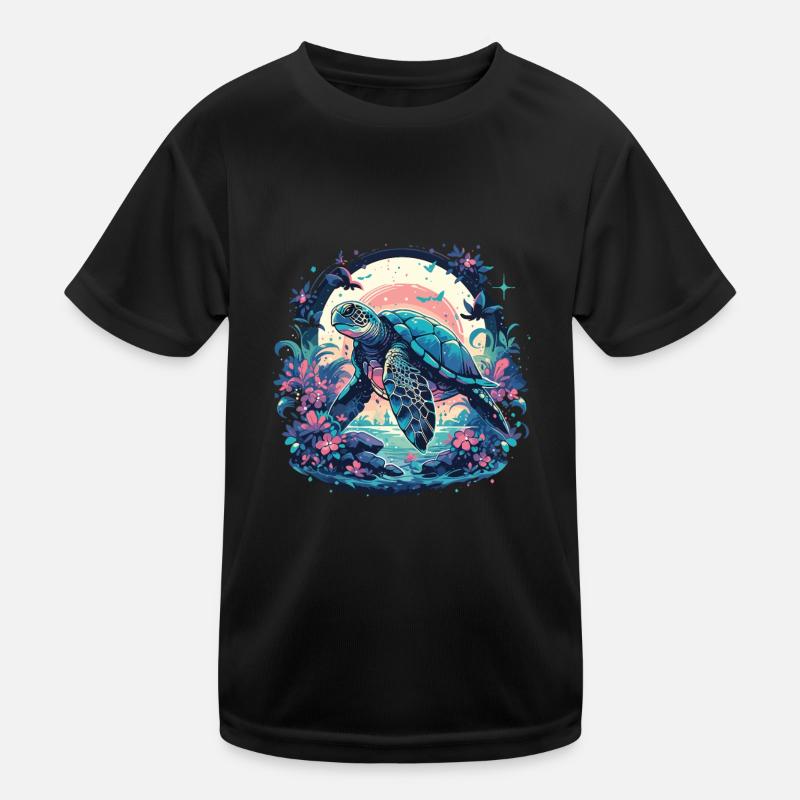 Celestial Sea Turtle – Aquatic Kids Functional T-Shirt