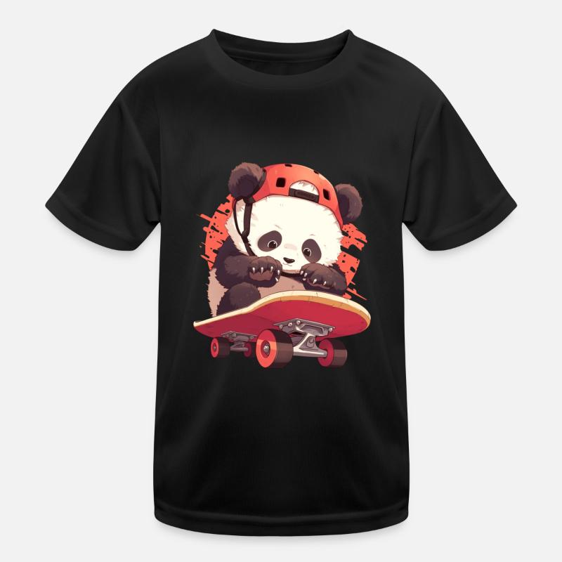 Panda Bear Skater Panda géant japonais T-shirt sport Enfant