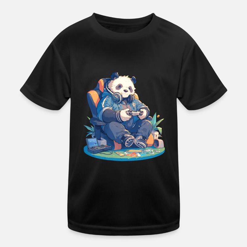 Panda Bear Gamer Panda géant japonais T-shirt sport Enfant