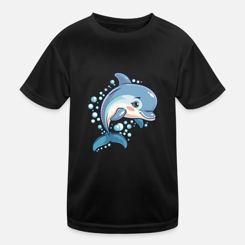Delfin Kawaii Kinder Funktions-T-Shirt