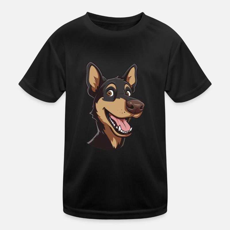 Australian Kelpie Geschenk | Cartoon Artwork Kinder Funktions-T-Shirt