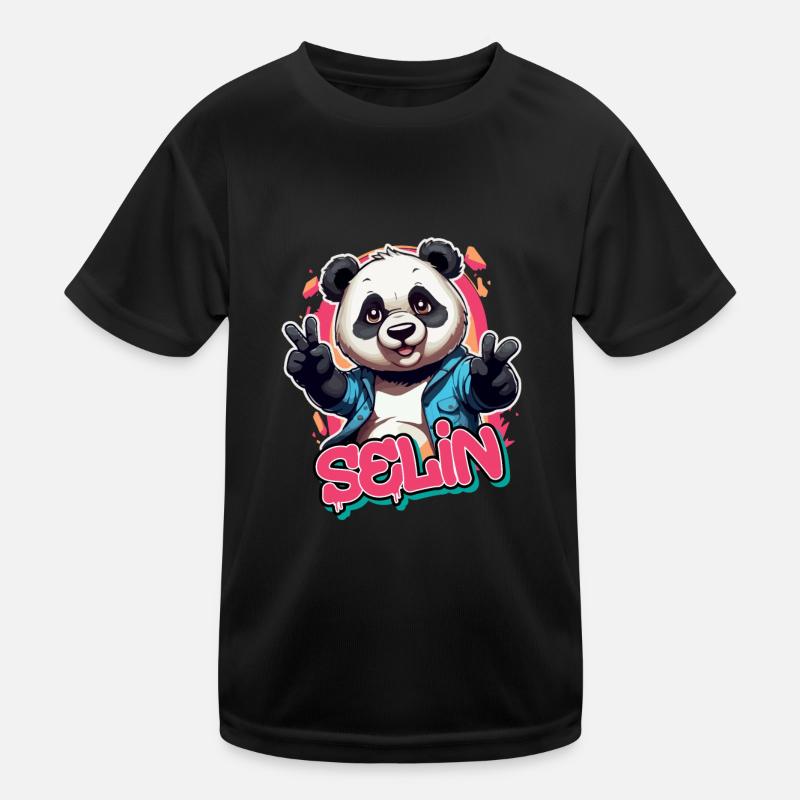 SELIN - Beau nom de fille avec Cool Panda T-shirt sport Enfant