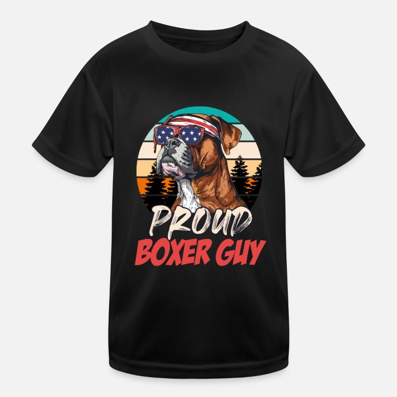 Deutscher Boxer PROUD BOXER GUY Cooles Boxer Kinder Funktions-T-Shirt