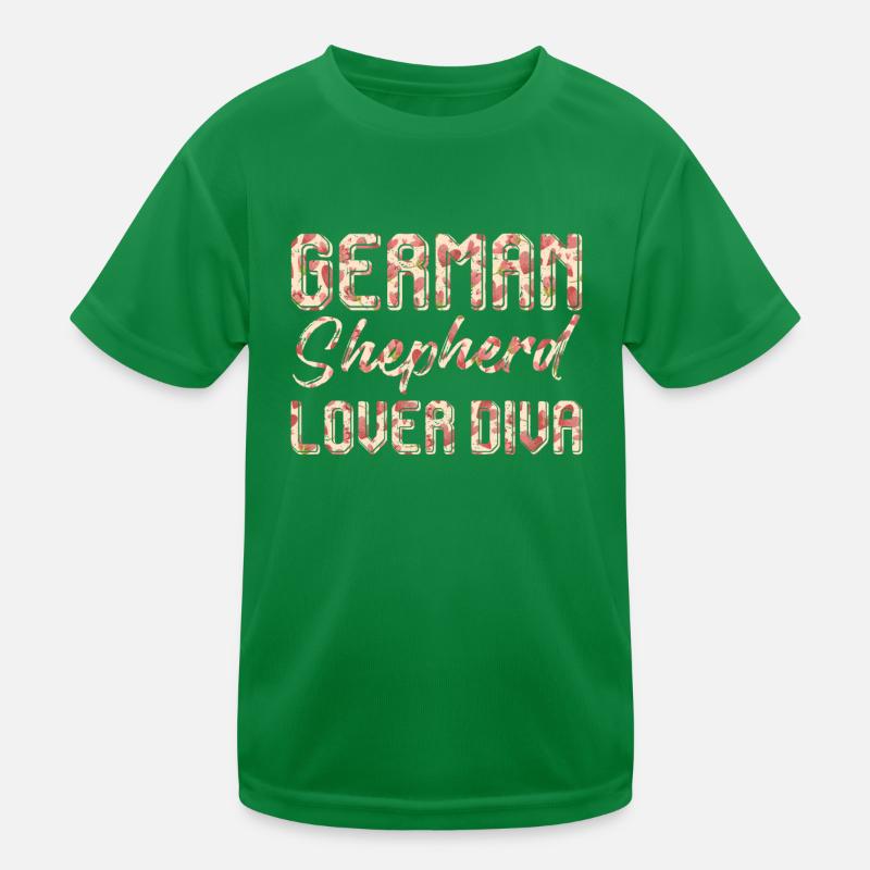 GERMAN SHEPHERD LOVER DIVA Schäferhund Besitzer Kinder Funktions-T-Shirt