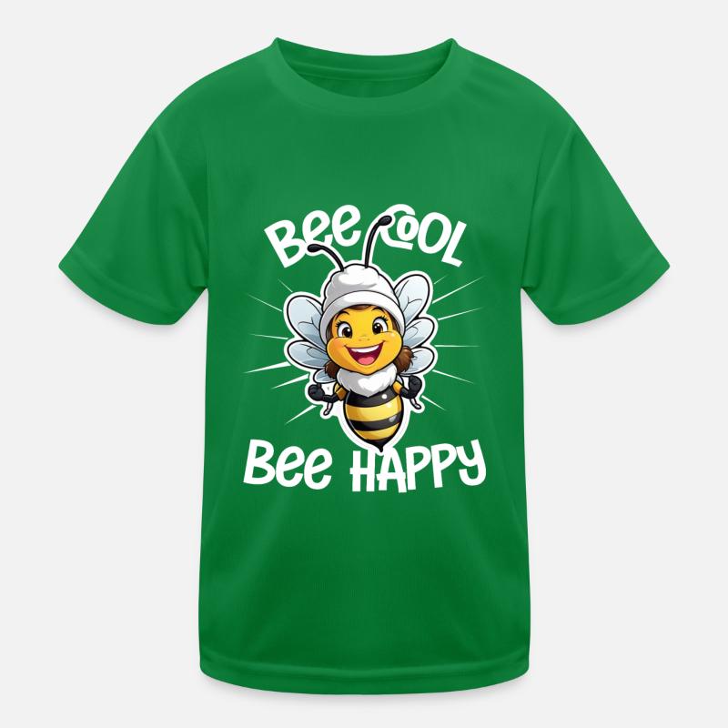Biene - Biene glücklich Kinder Funktions-T-Shirt