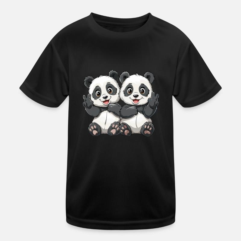 Panda Ours Paix Panda géant japonais T-shirt sport Enfant