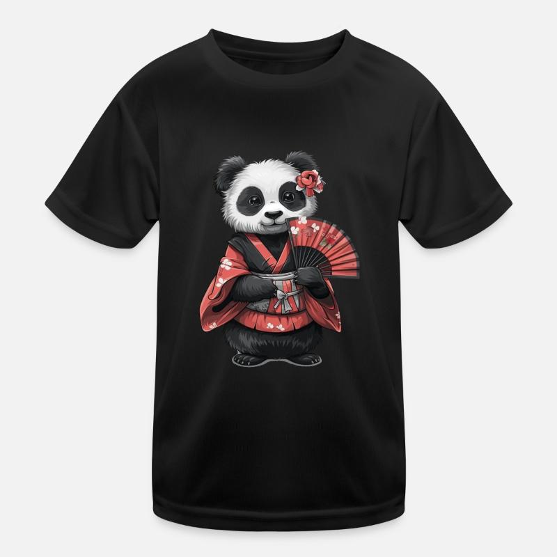 Panda Ours Geisha Panda géant japonais T-shirt sport Enfant