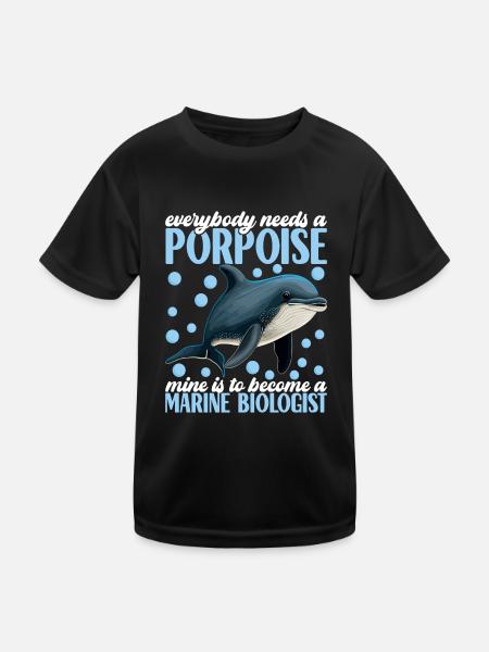Marine Biology Marine Biologist - Kids Functional T-Shirt - black - Front