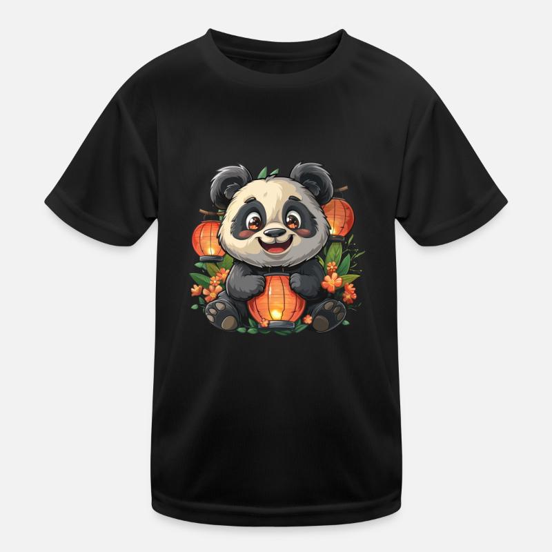 Festival de la lanterne de l’ours panda panda géant japonais T-shirt sport Enfant