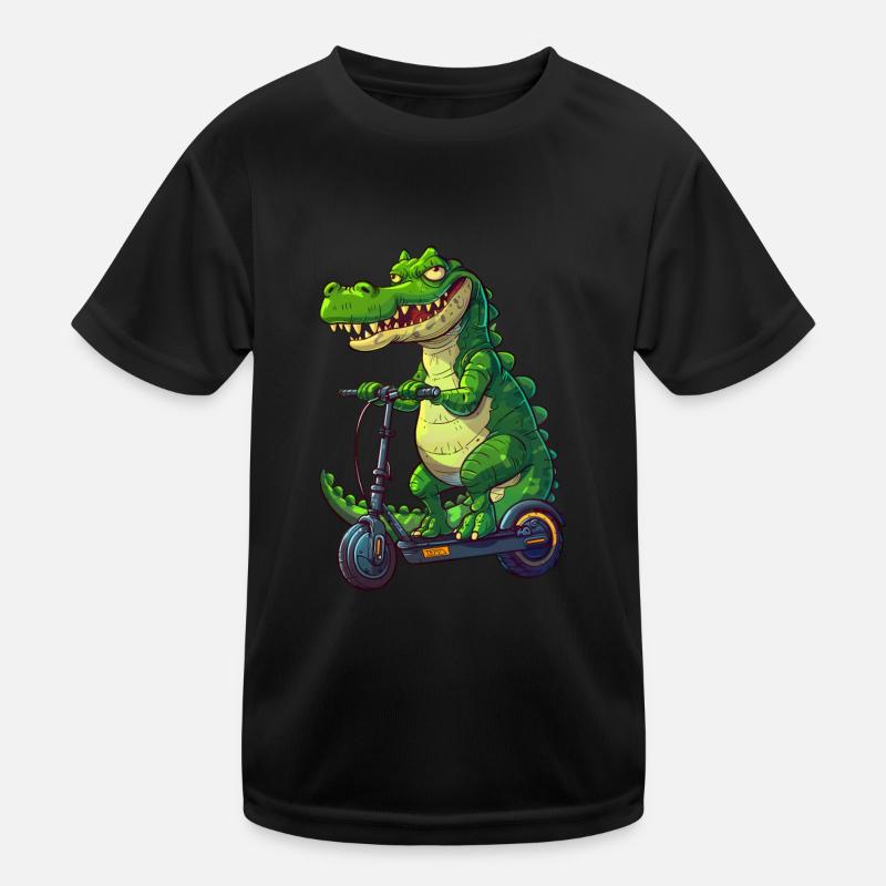 Krokodil roller Kinder Funktions-T-Shirt