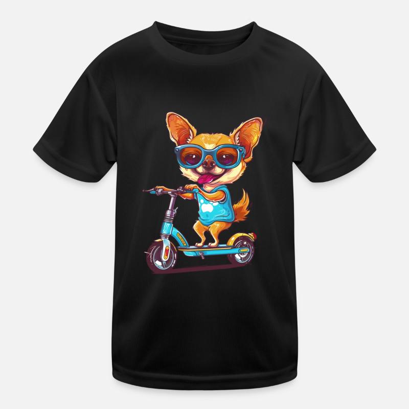 Chihuahua Roller Kinder Funktions-T-Shirt