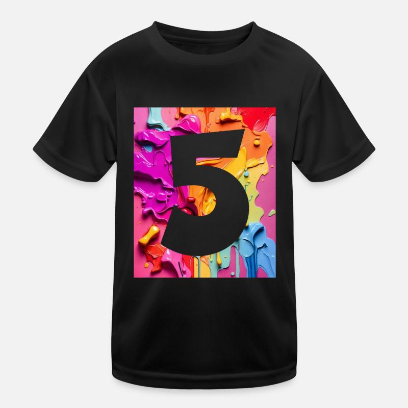 NON. 5 NUMÉRO 5 COLORÉ 5E ANNIVERSAIRE T-shirt sport Enfant