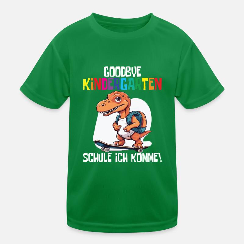 Schültüte Einschulung Dino Schulanfang Kinder Funktions-T-Shirt