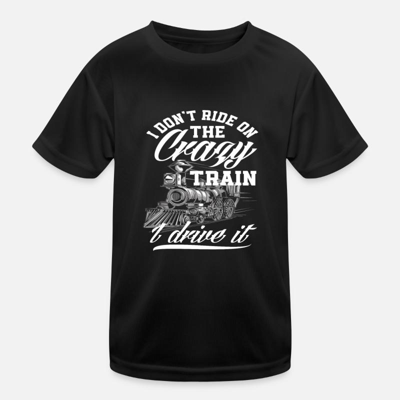 Drôle Conducteur De Train Train Trains Profession T-shirt sport Enfant