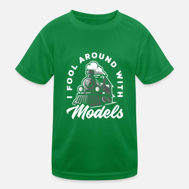 Train Trains Model Train Railway Kids Functional T-Shirt