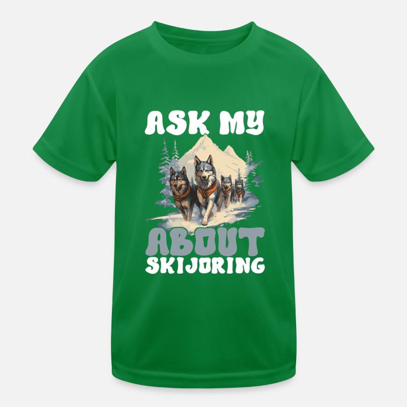 Sledding Sled dogs Kids Functional T-Shirt
