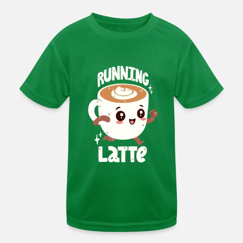 Caffè Latte is late Kids Functional T-Shirt