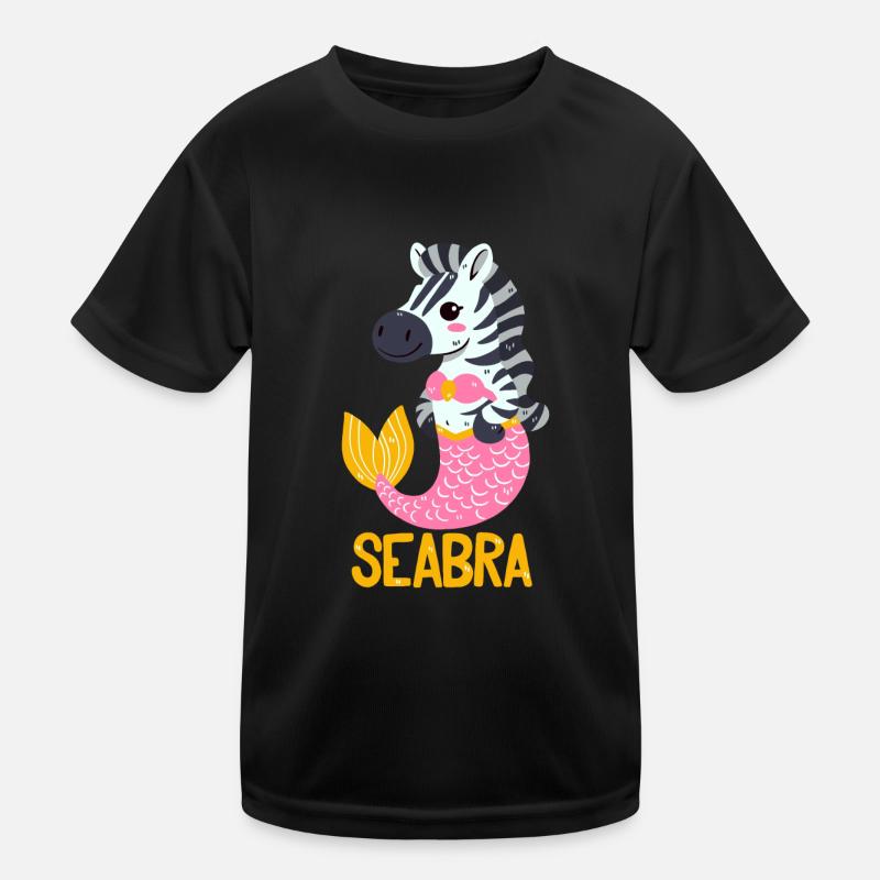 Meeres-Zebra Wortwitz Kinder Funktions-T-Shirt