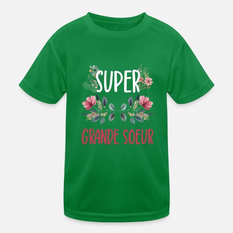super grande soeur fleurs T-shirt sport Enfant