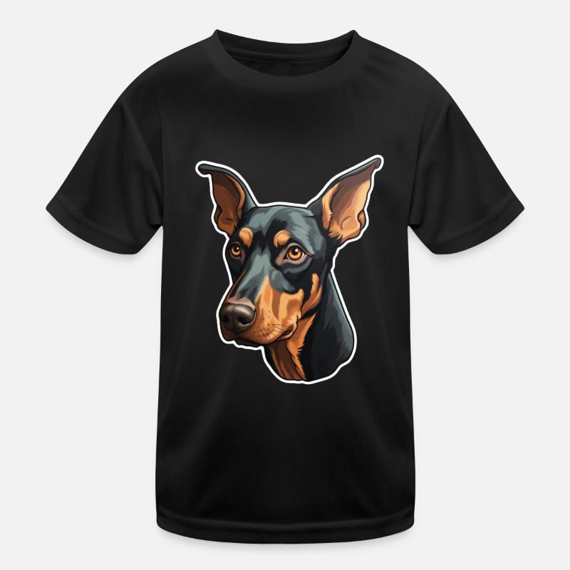 Doberman Pinscher Kids Functional T-Shirt