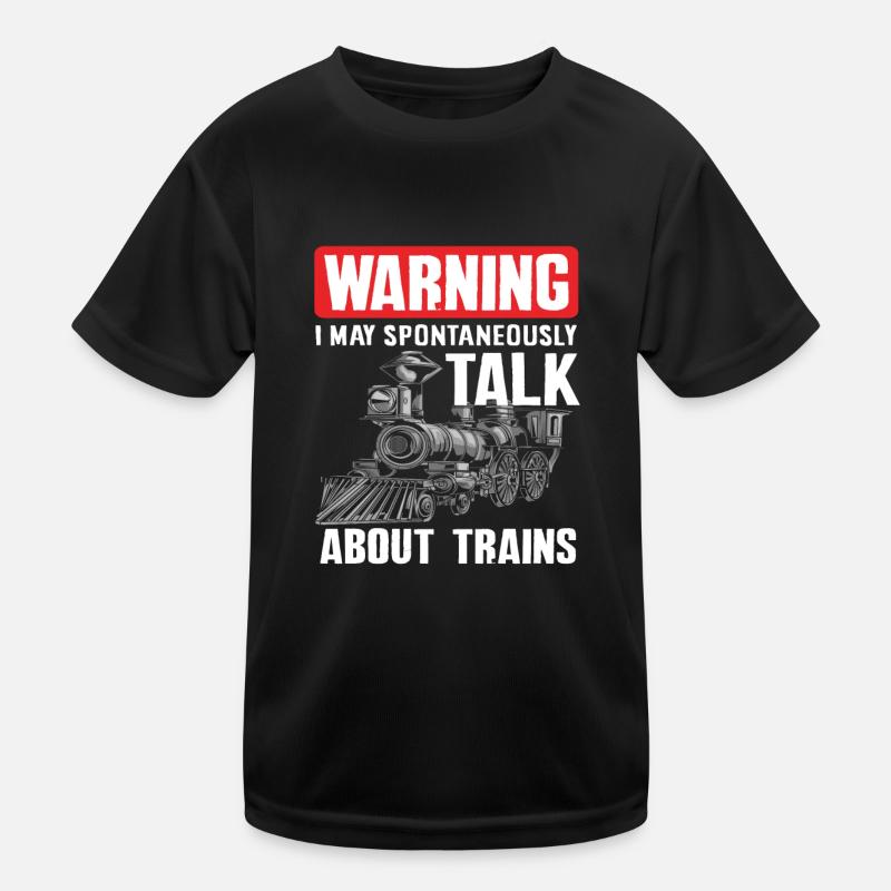Train Trains Hobby Train Spotter Railway Kids Functional T-Shirt