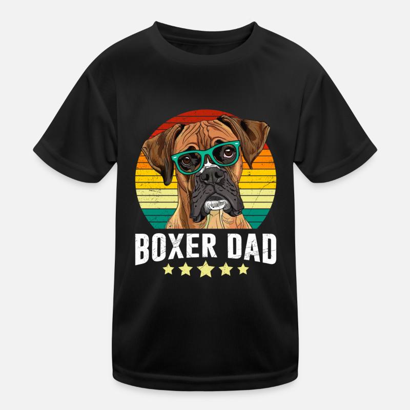 BOXER DAD Deutscher Boxer Hundepapa Boxer Kinder Funktions-T-Shirt