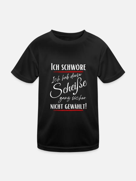 I swear I didn't choose this shit! - Kids Functional T-Shirt - black - Front