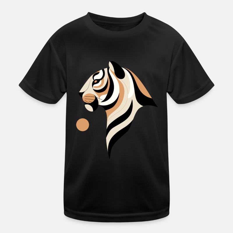 Abstract Tiger Kids Functional T-Shirt